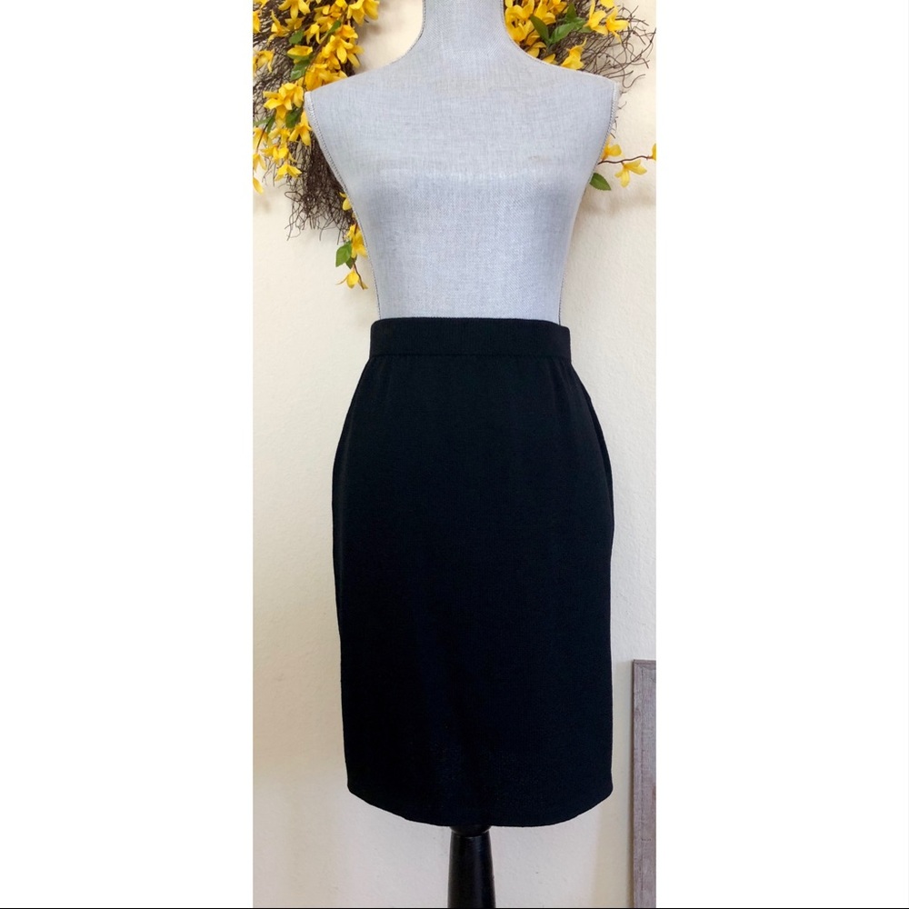 ST. JOHN BASICS SANTANA KNIT SKIRT JACKET SUIT - Picture 7 of 8